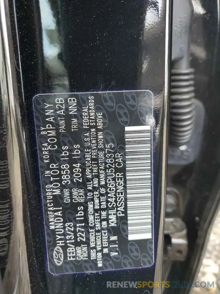 14 fotografías del automóvil dañado KMHLS4AG6PU528375 HYUNDAI ELANTRA 2023