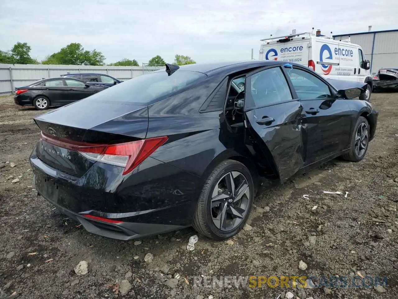 3 fotografías del automóvil dañado KMHLS4AG6PU528375 HYUNDAI ELANTRA 2023