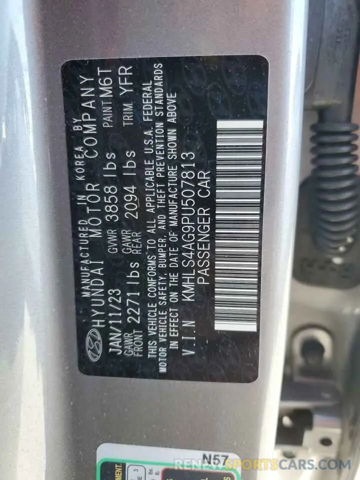 12 fotografías del automóvil dañado KMHLS4AG9PU507813 HYUNDAI ELANTRA 2023