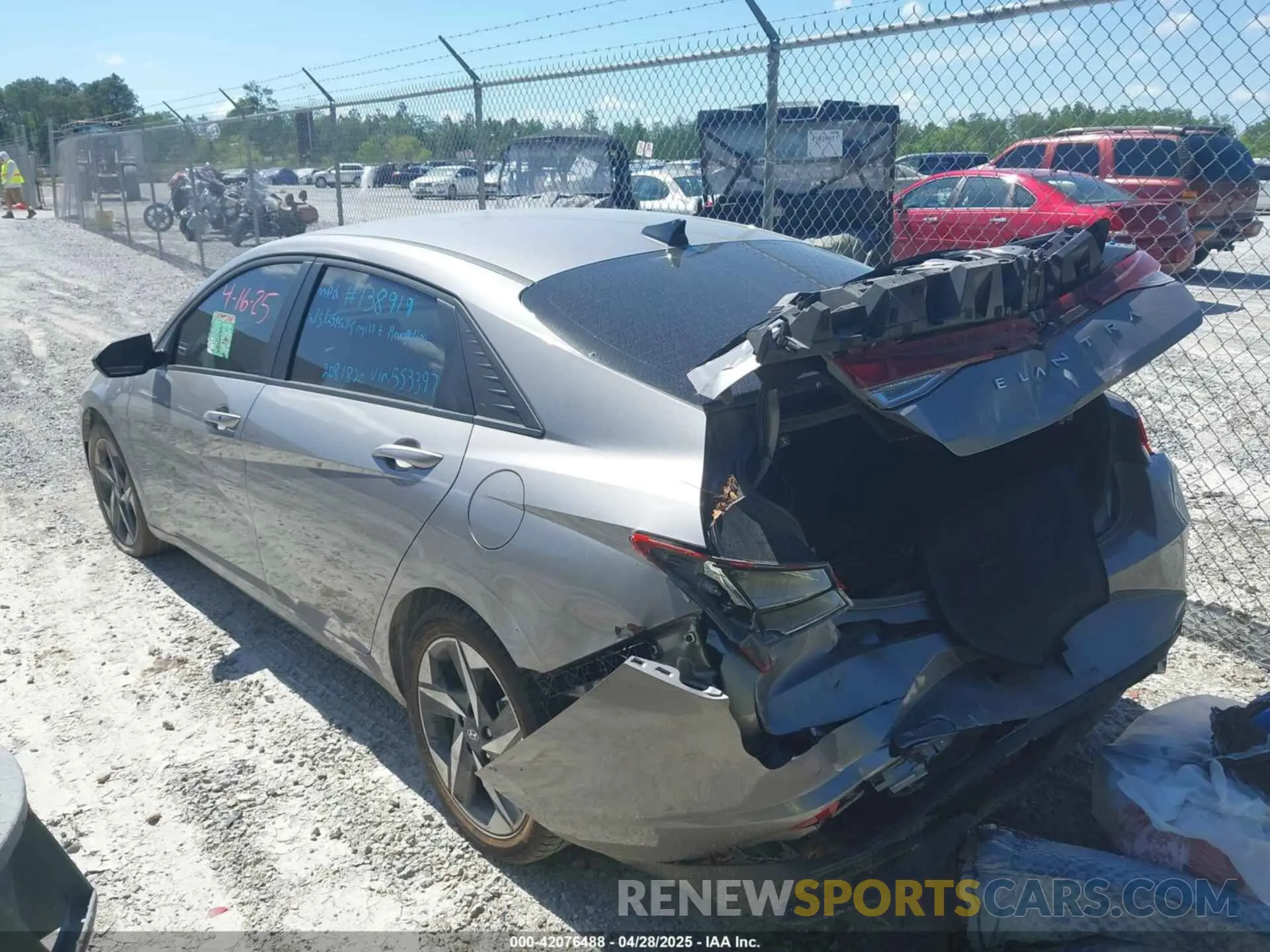 3 fotografías del automóvil dañado KMHLS4AG9PU553397 HYUNDAI ELANTRA 2023