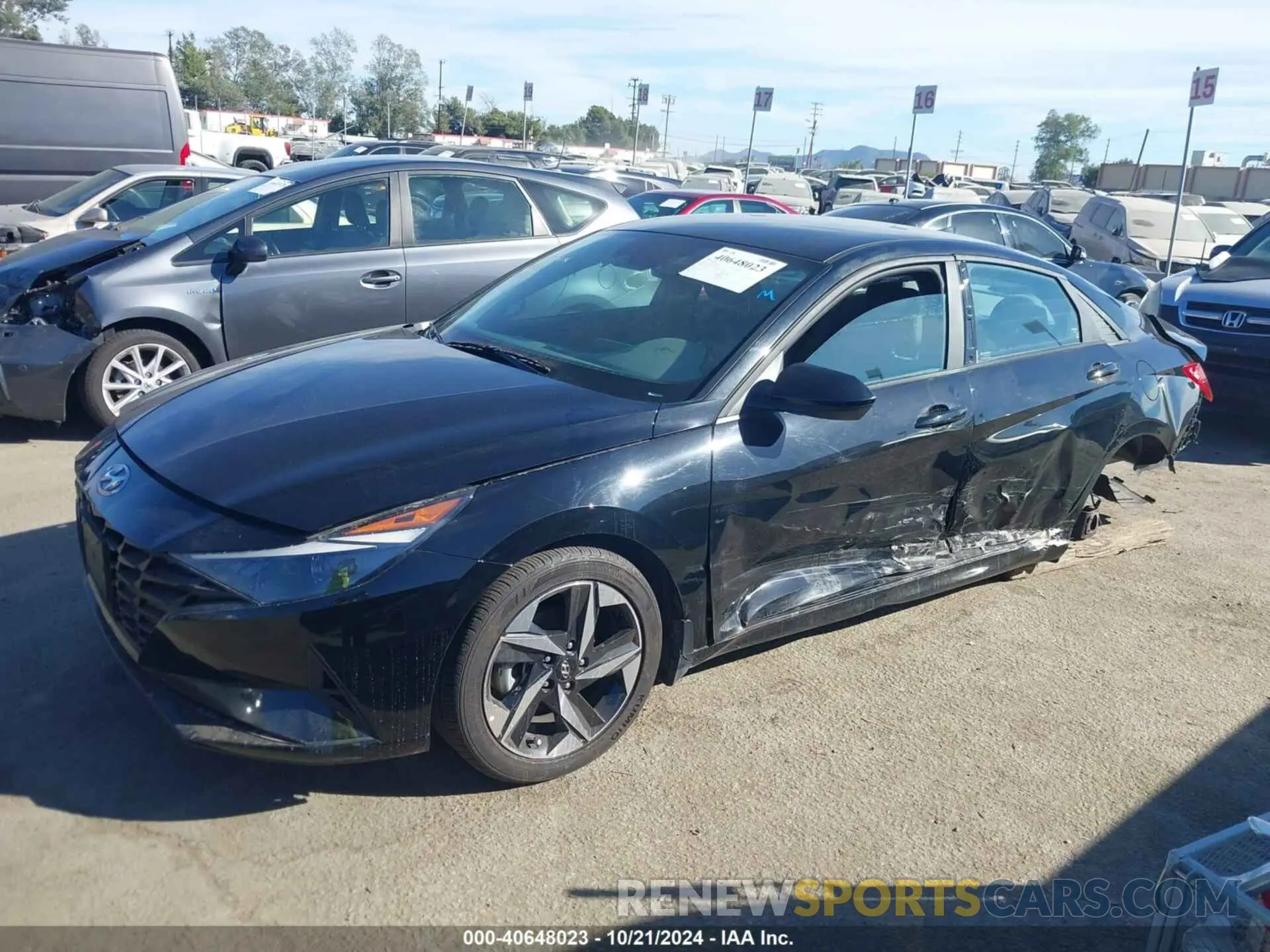 2 fotografías del automóvil dañado KMHLS4AG9PU560768 HYUNDAI ELANTRA 2023