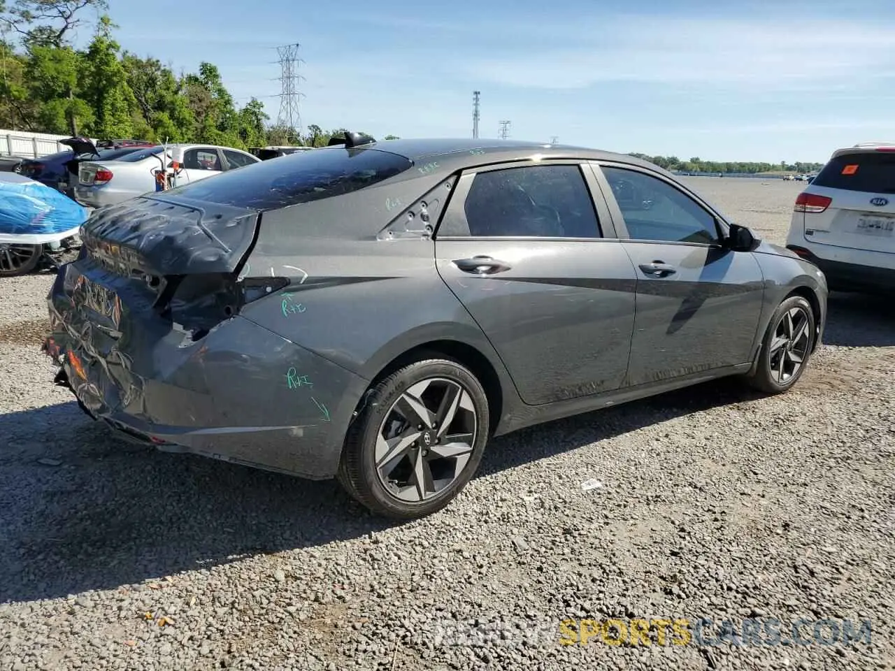 3 fotografías del automóvil dañado KMHLS4AG9PU575271 HYUNDAI ELANTRA 2023