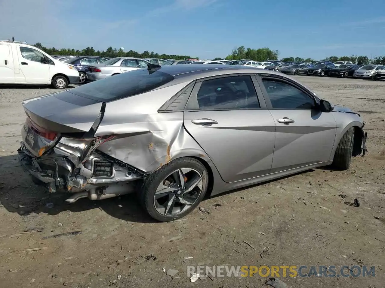 3 fotografías del automóvil dañado KMHLS4AGXPU508632 HYUNDAI ELANTRA 2023