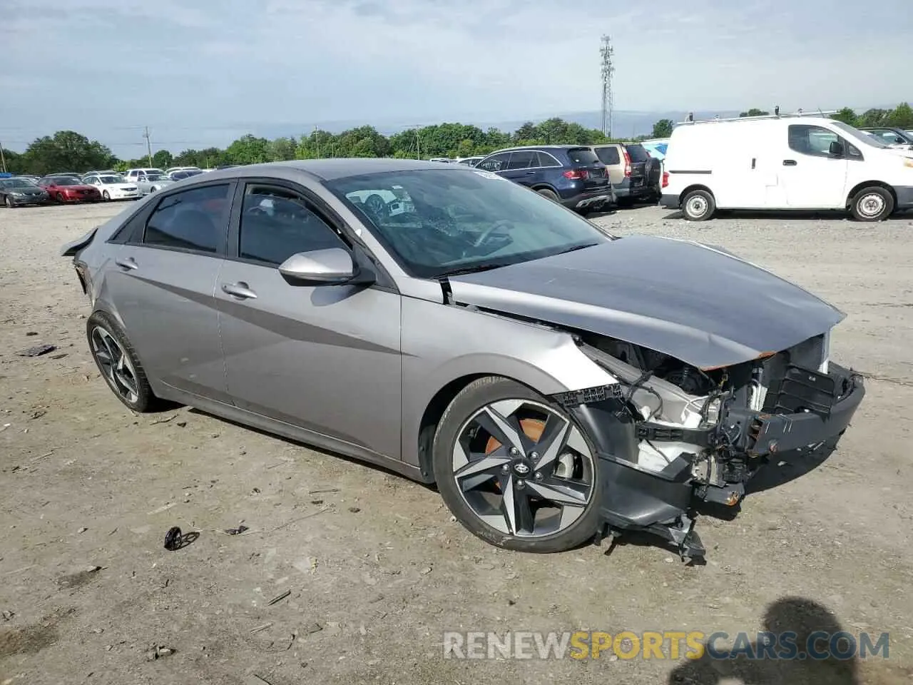 4 fotografías del automóvil dañado KMHLS4AGXPU508632 HYUNDAI ELANTRA 2023