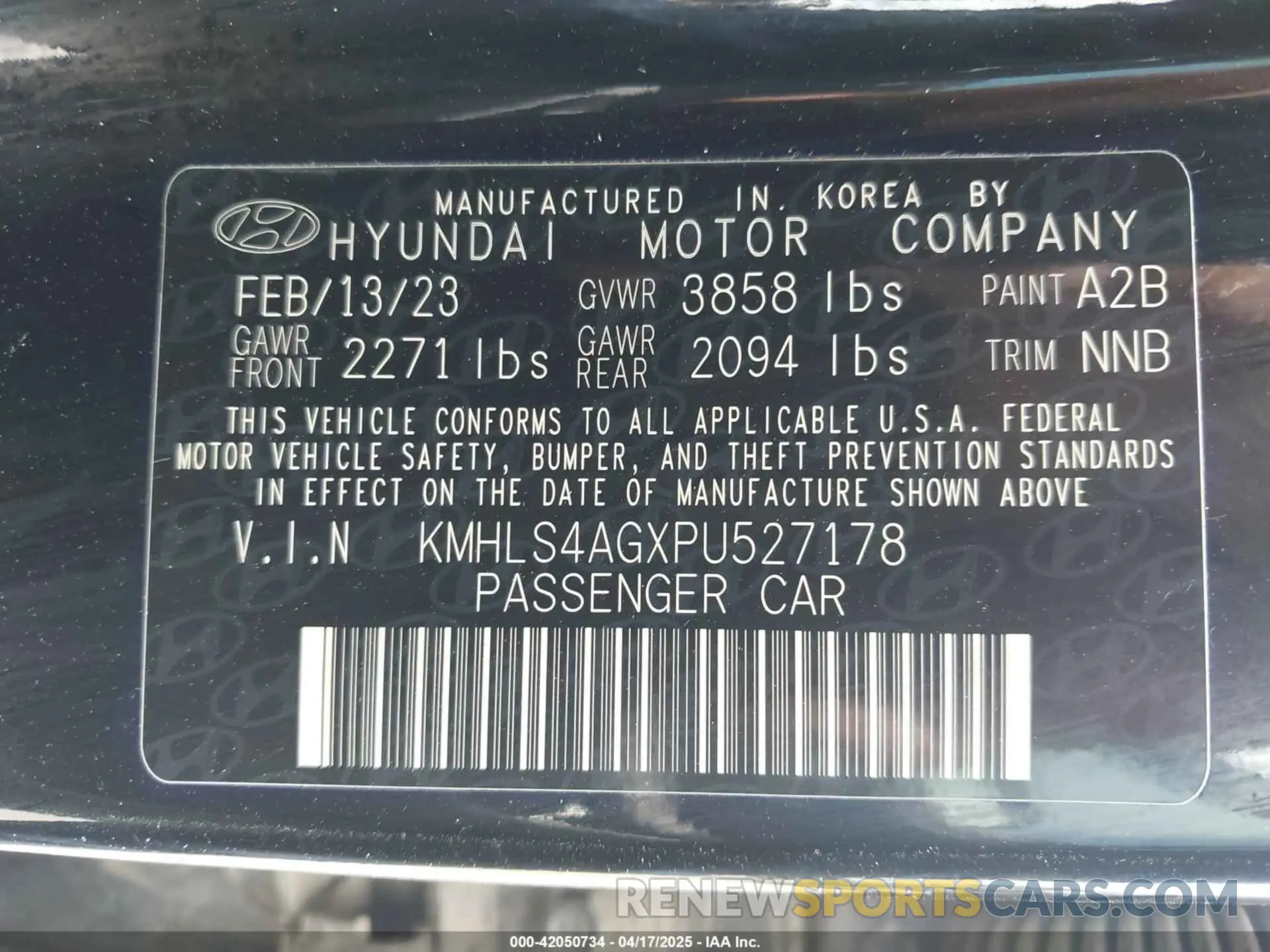9 fotografías del automóvil dañado KMHLS4AGXPU527178 HYUNDAI ELANTRA 2023