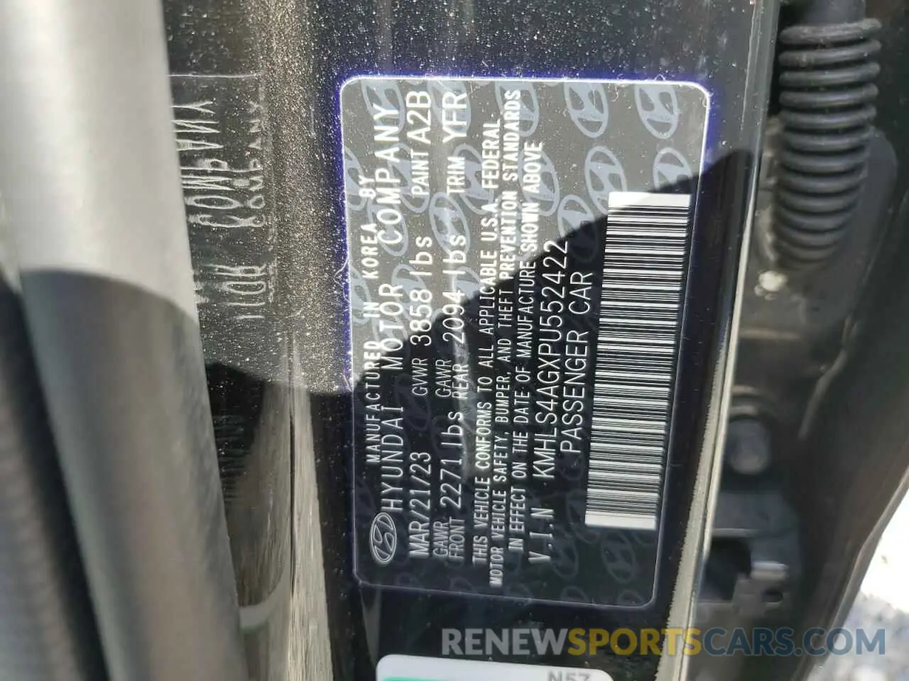 14 fotografías del automóvil dañado KMHLS4AGXPU552422 HYUNDAI ELANTRA 2023