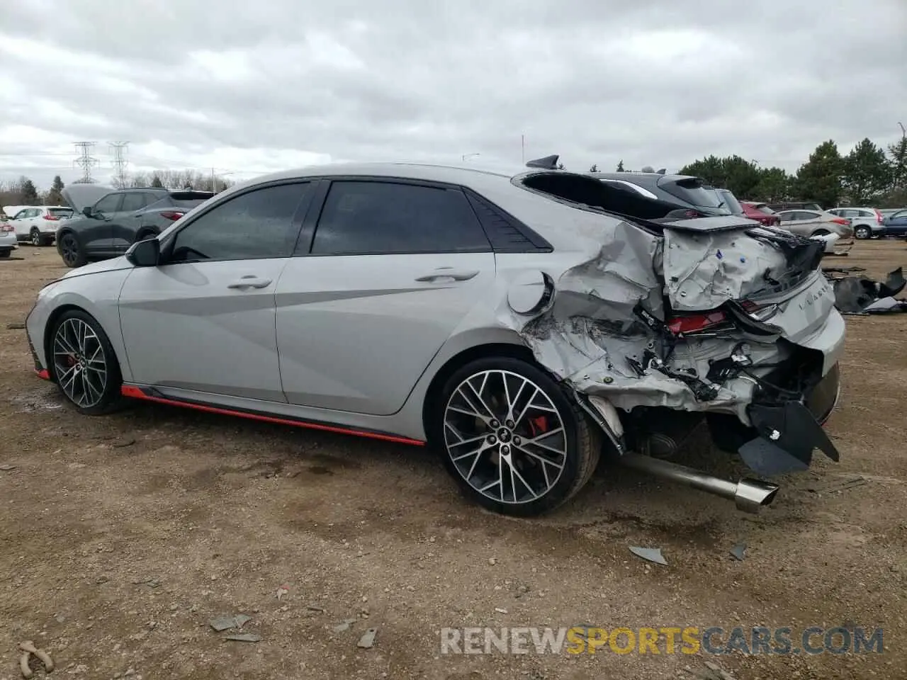 2 fotografías del automóvil dañado KMHLW4AK6PU014471 HYUNDAI ELANTRA 2023