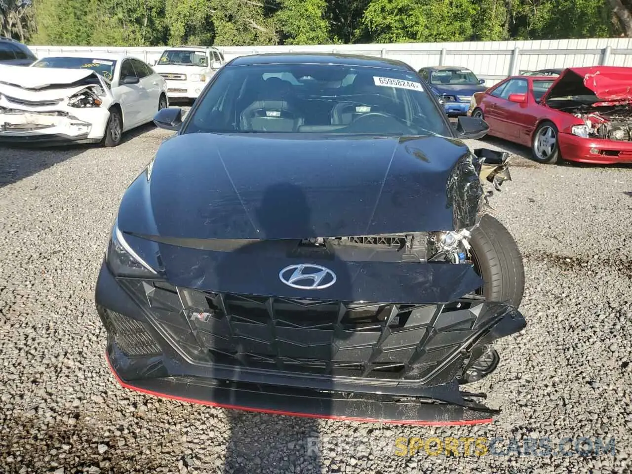 5 fotografías del automóvil dañado KMHLW4AKXPU010200 HYUNDAI ELANTRA 2023
