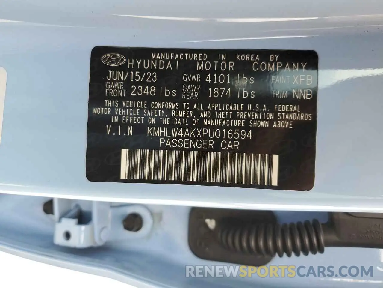 12 fotografías del automóvil dañado KMHLW4AKXPU016594 HYUNDAI ELANTRA 2023