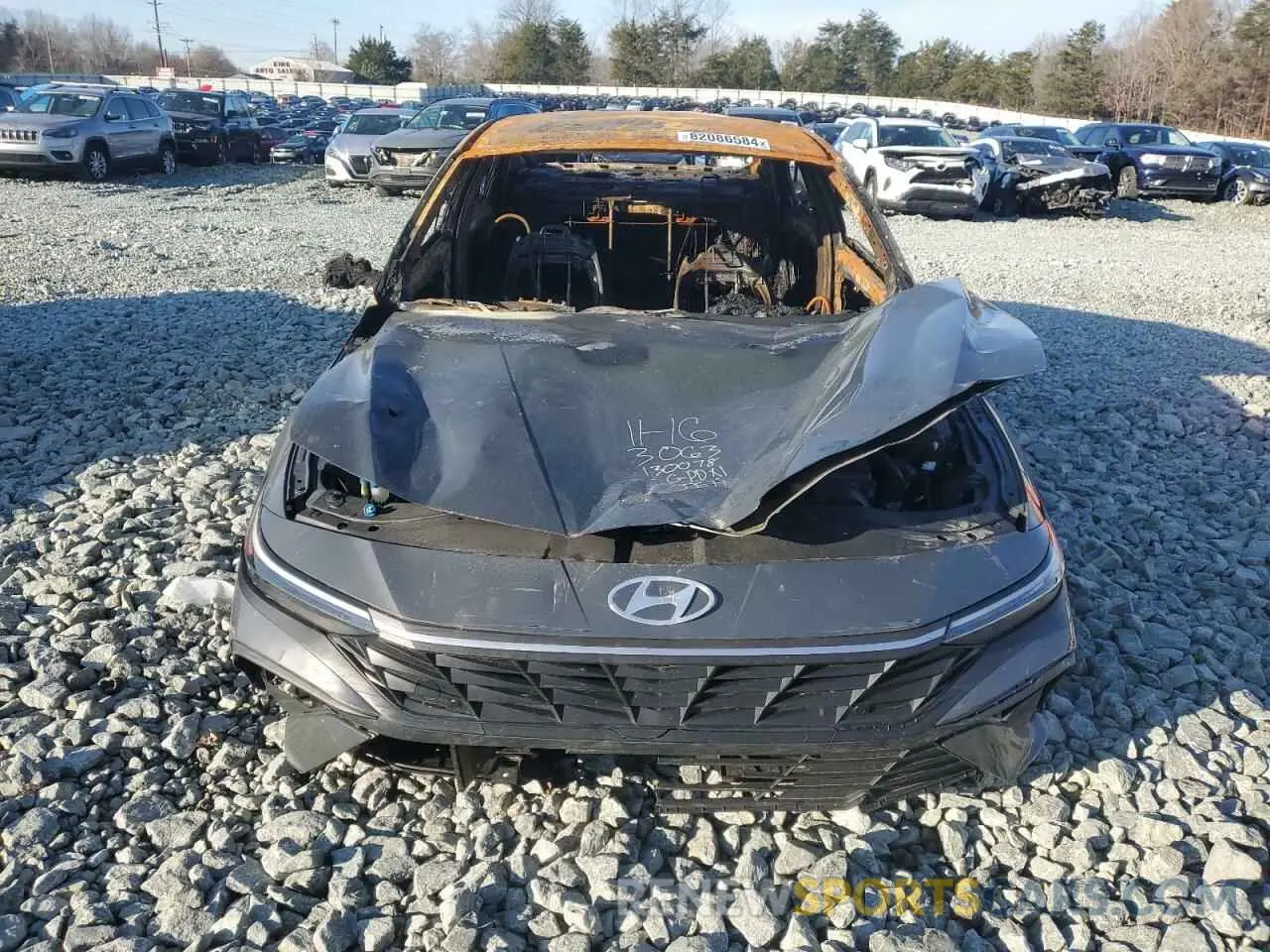 5 fotografías del automóvil dañado KMHLL4DG4RU723063 HYUNDAI ELANTRA 2024