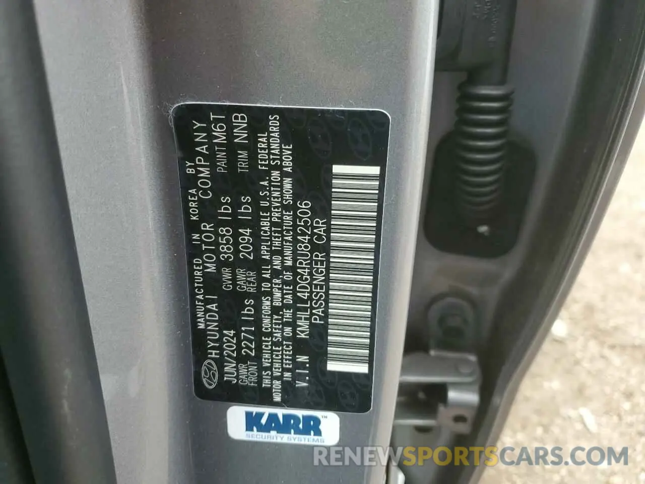 13 fotografías del automóvil dañado KMHLL4DG4RU842506 HYUNDAI ELANTRA 2024