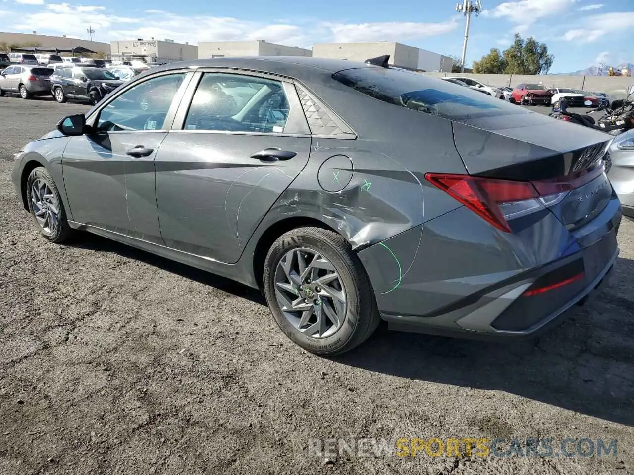 2 fotografías del automóvil dañado KMHLM4DG1RU654152 HYUNDAI ELANTRA 2024