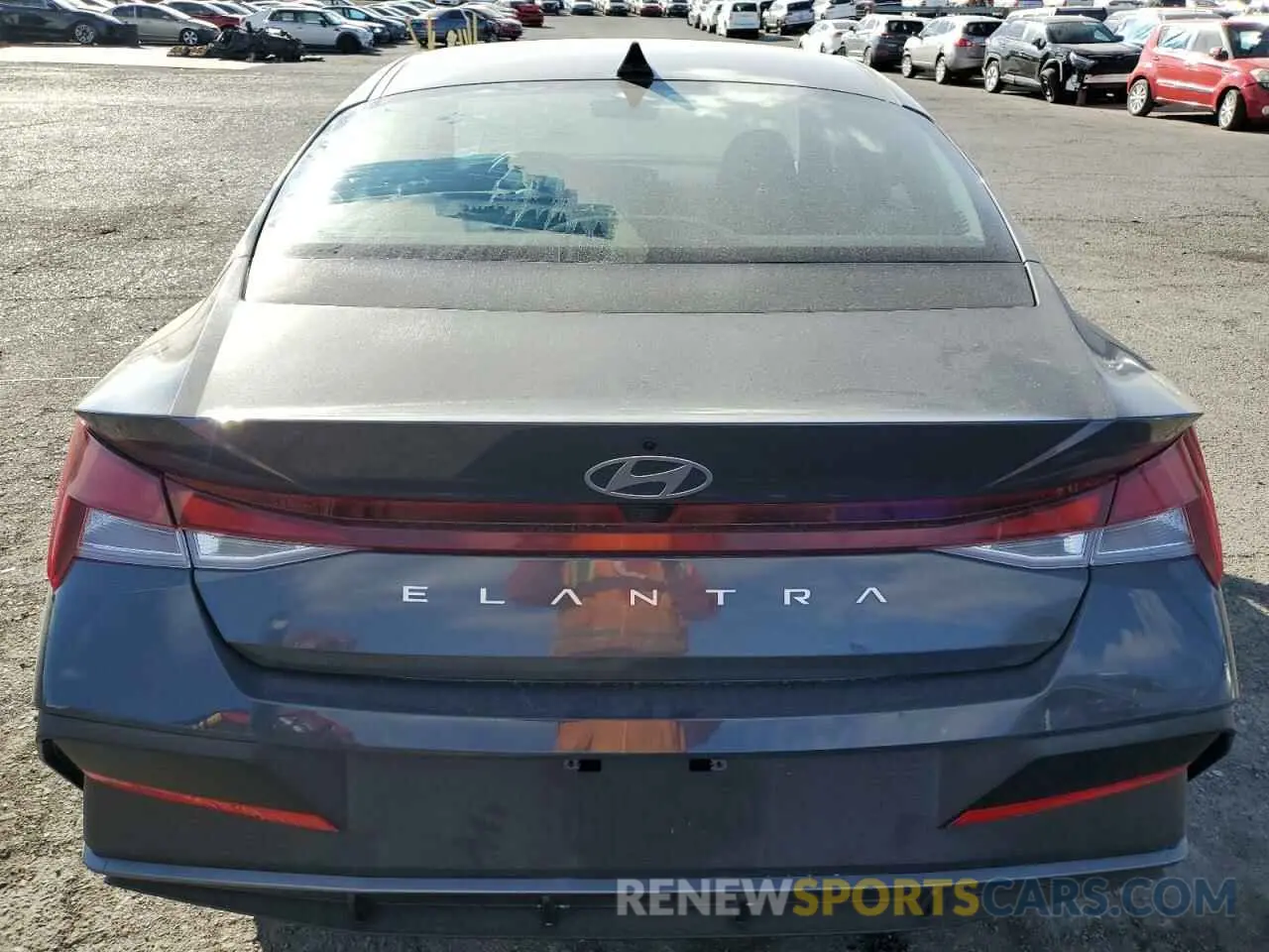 6 fotografías del automóvil dañado KMHLM4DG1RU654152 HYUNDAI ELANTRA 2024