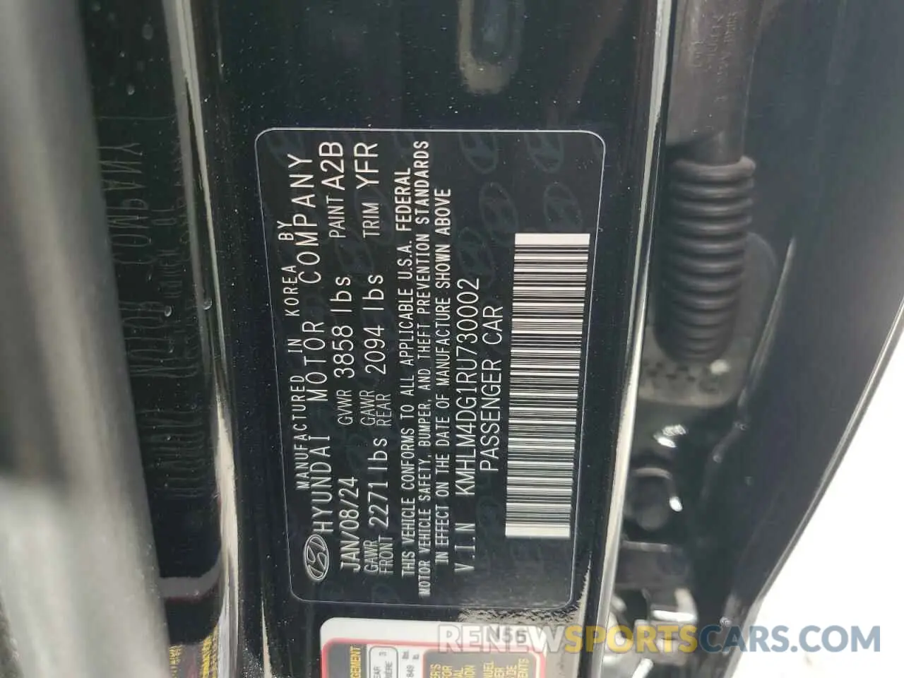 13 fotografías del automóvil dañado KMHLM4DG1RU730002 HYUNDAI ELANTRA 2024