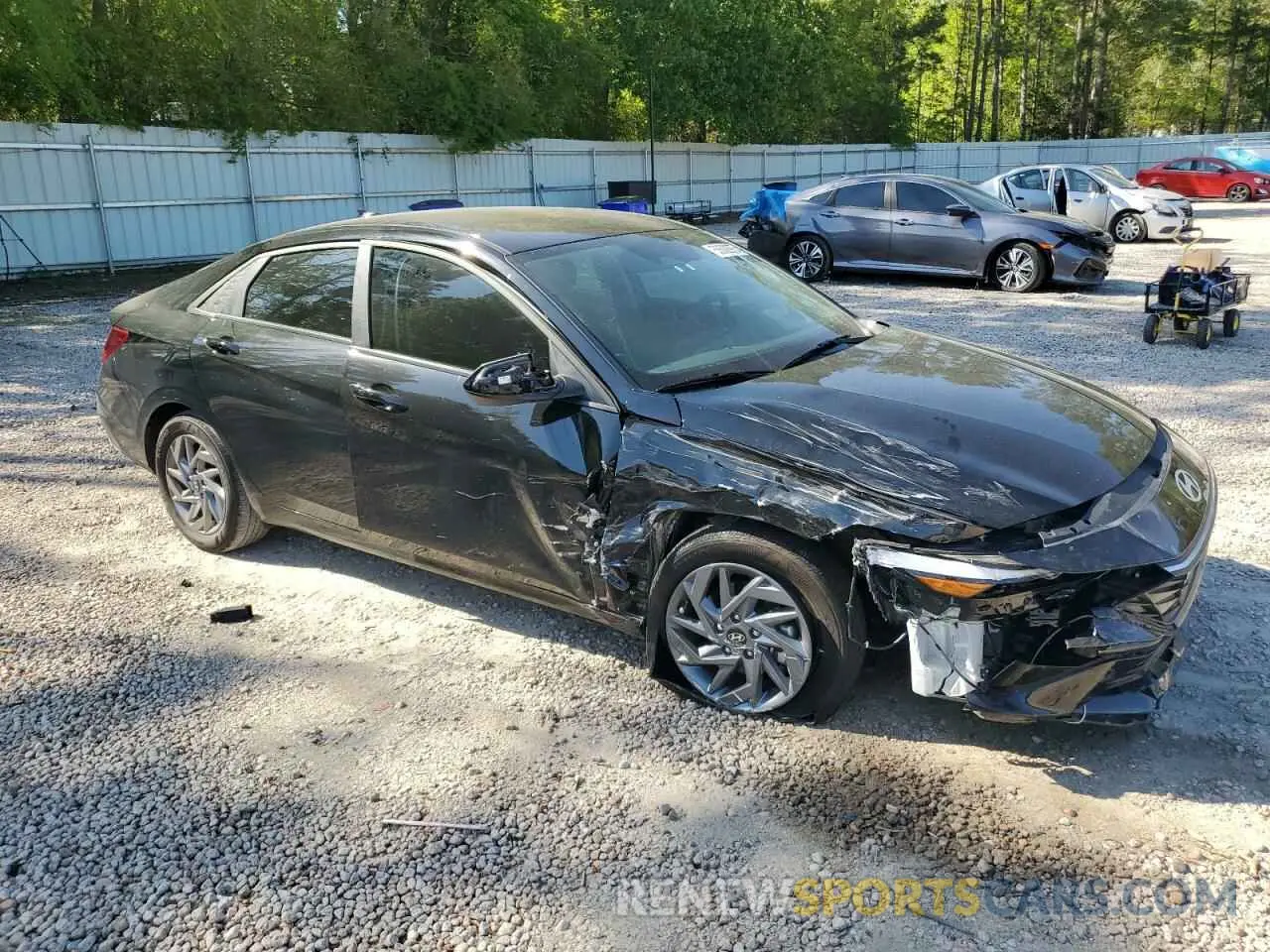 4 fotografías del automóvil dañado KMHLM4DG1RU756731 HYUNDAI ELANTRA 2024