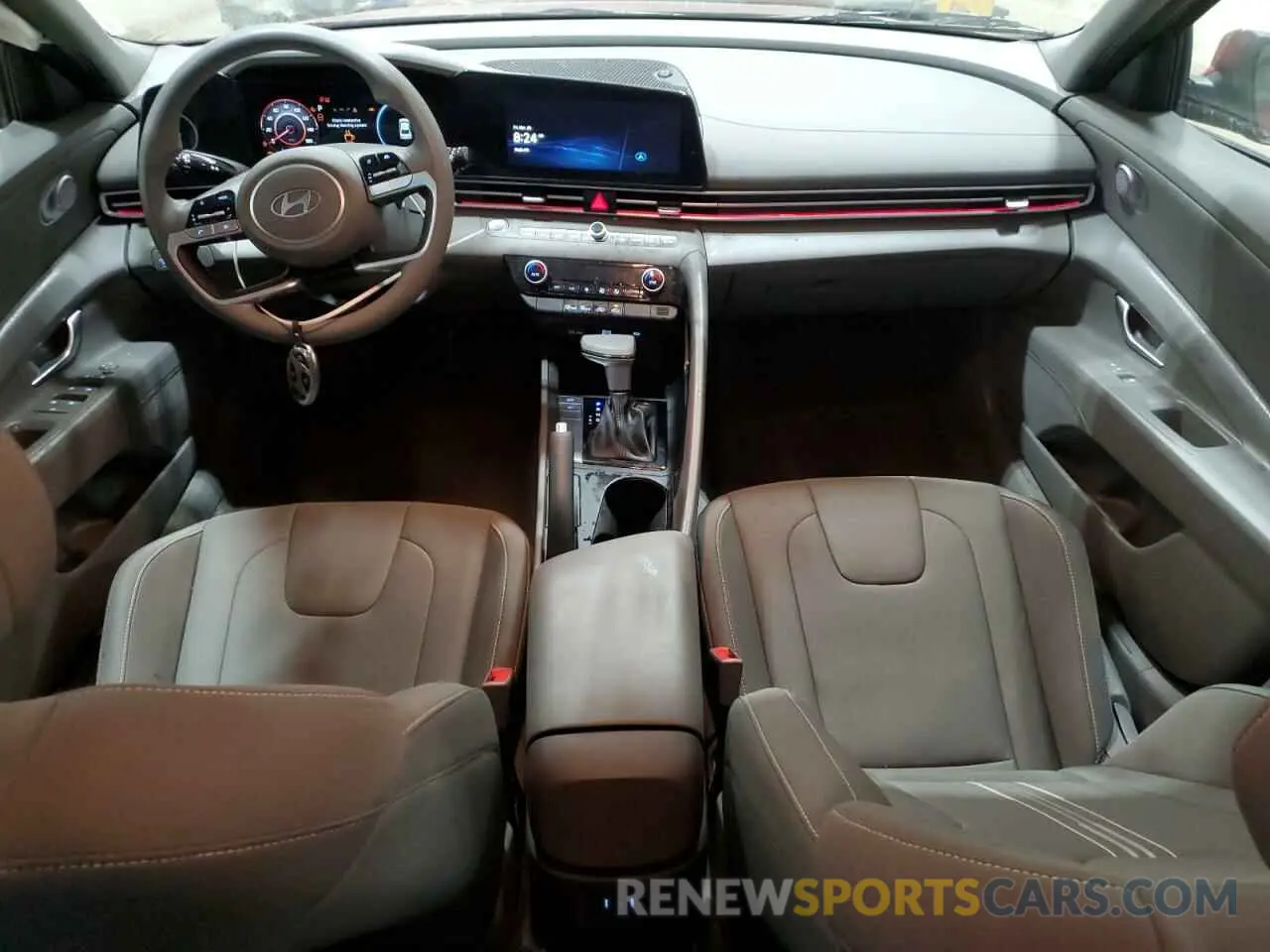 8 fotografías del automóvil dañado KMHLM4DG2RU663779 HYUNDAI ELANTRA 2024