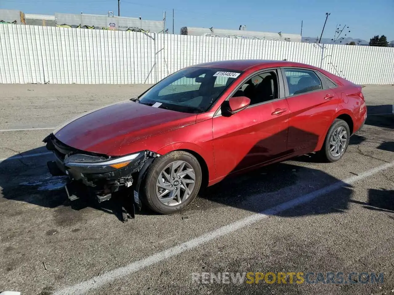 1 fotografías del automóvil dañado KMHLM4DG4RU657451 HYUNDAI ELANTRA 2024