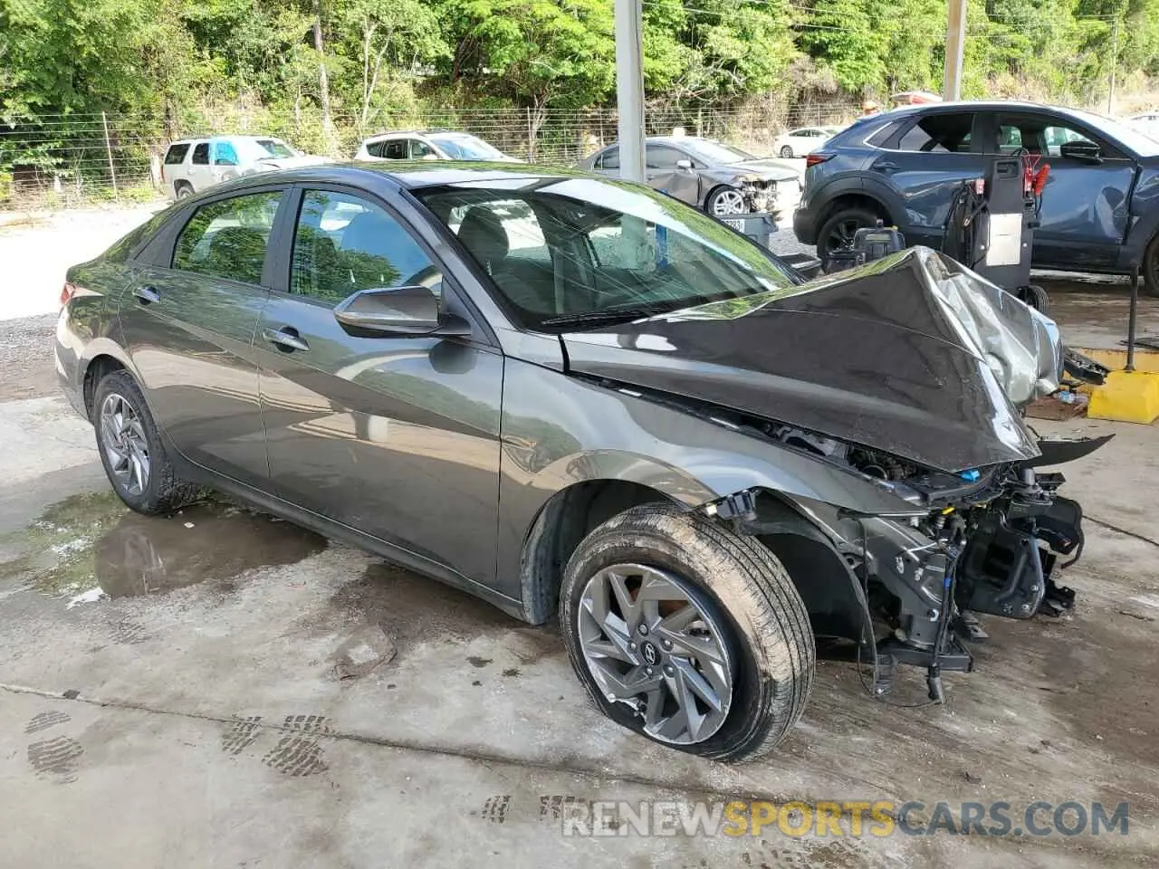 4 fotografías del automóvil dañado KMHLM4DG4RU734237 HYUNDAI ELANTRA 2024