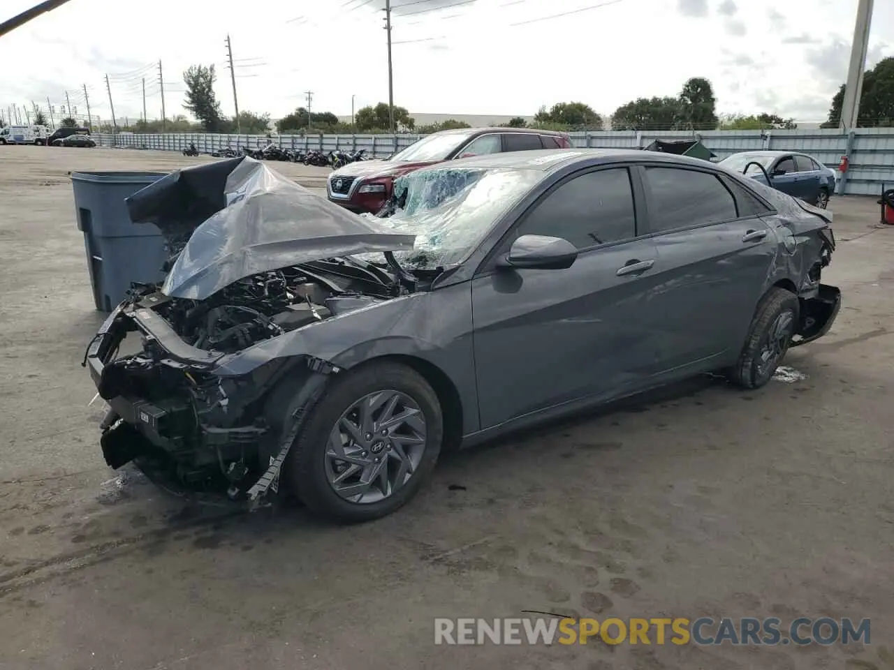 1 fotografías del automóvil dañado KMHLM4DG7RU678455 HYUNDAI ELANTRA 2024