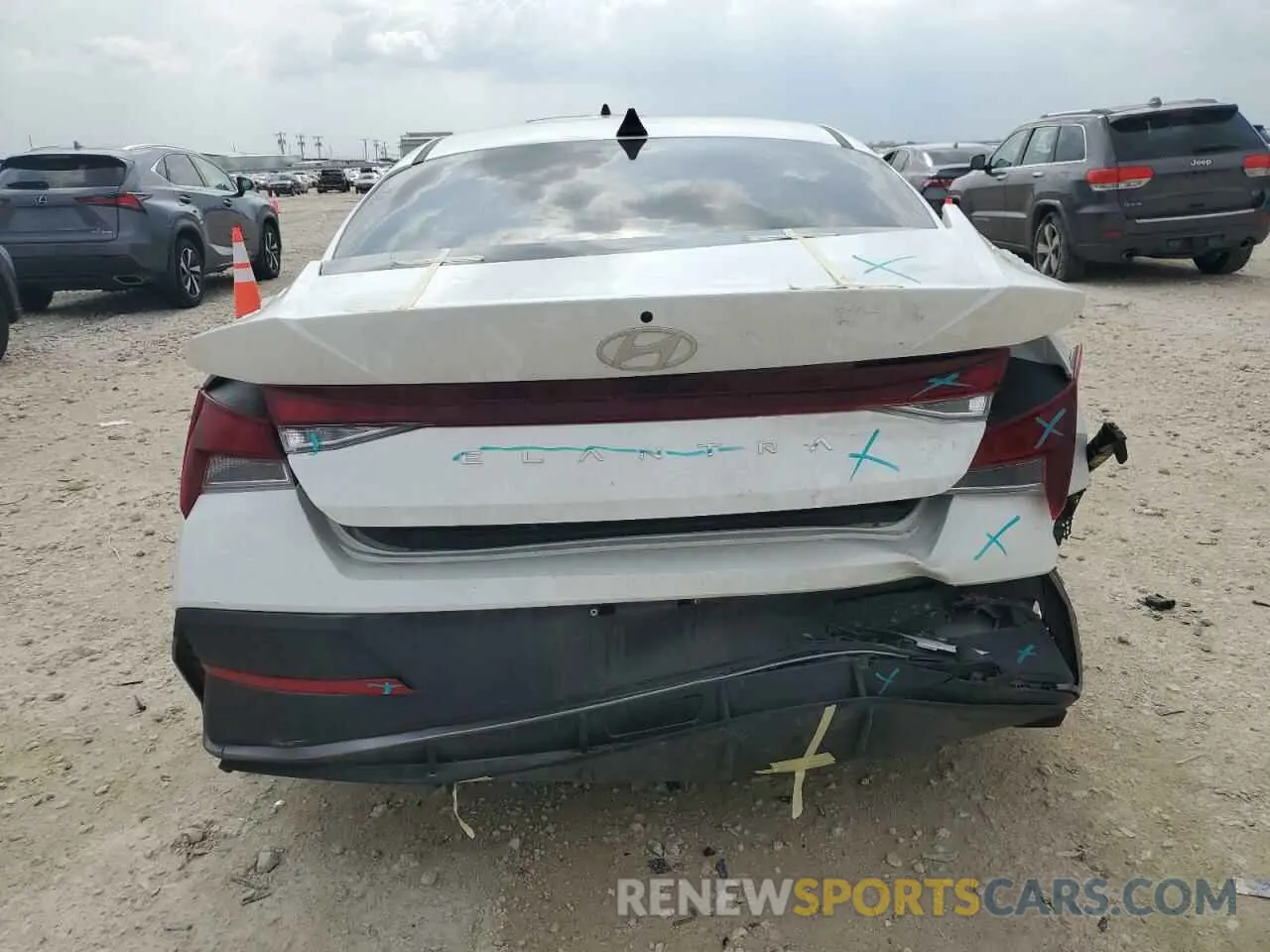 6 fotografías del automóvil dañado KMHLM4DG9RU761840 HYUNDAI ELANTRA 2024