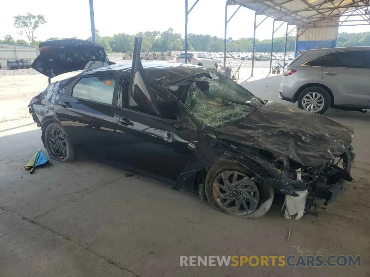 4 fotografías del automóvil dañado KMHLM4DG9RU798421 HYUNDAI ELANTRA 2024