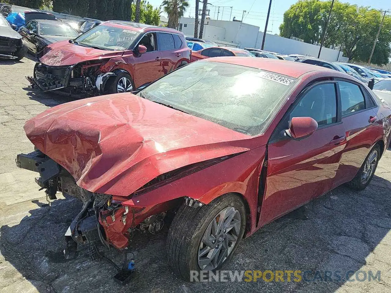 1 fotografías del automóvil dañado KMHLM4DJ1RU093351 HYUNDAI ELANTRA 2024