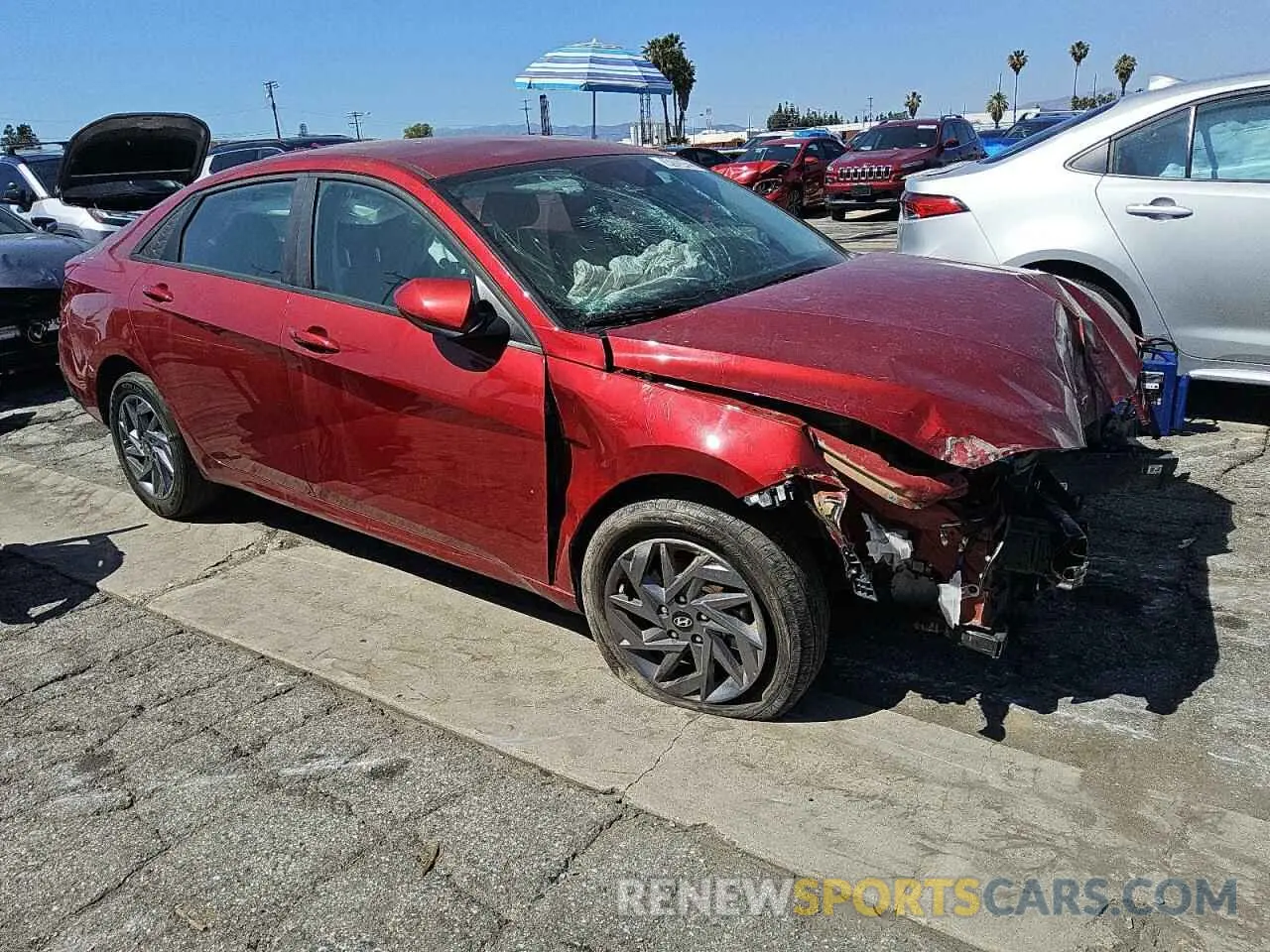 4 fotografías del automóvil dañado KMHLM4DJ1RU093351 HYUNDAI ELANTRA 2024