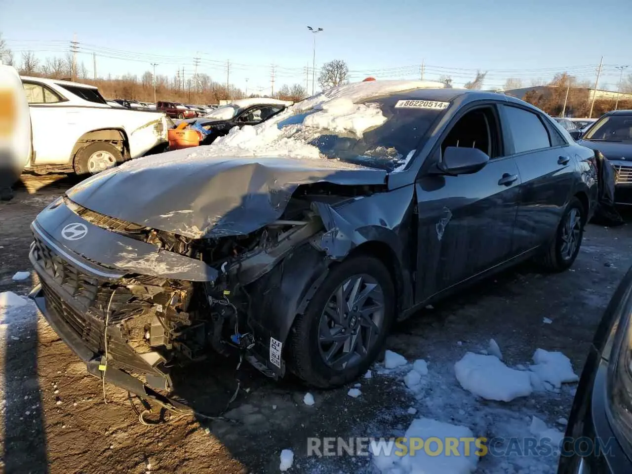 1 fotografías del automóvil dañado KMHLM4DJ2RU110030 HYUNDAI ELANTRA 2024