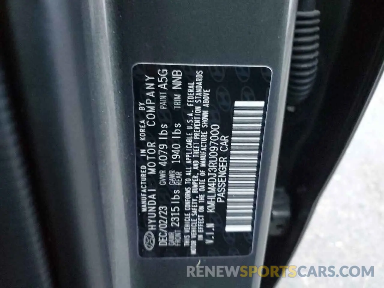 13 fotografías del automóvil dañado KMHLM4DJ3RU097000 HYUNDAI ELANTRA 2024