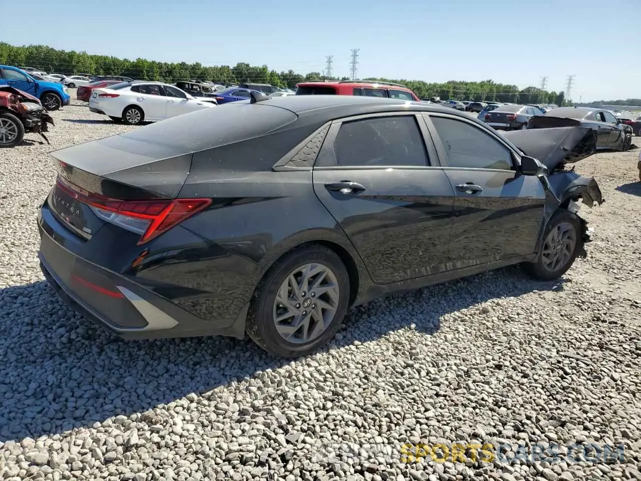 3 fotografías del automóvil dañado KMHLM4DJ4RU093232 HYUNDAI ELANTRA 2024