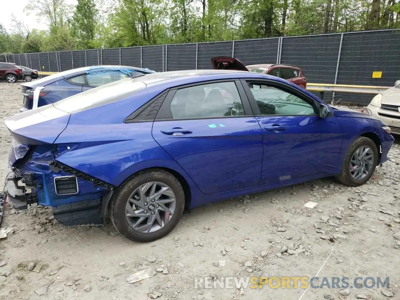 3 fotografías del automóvil dañado KMHLM4DJ9RU110235 HYUNDAI ELANTRA 2024