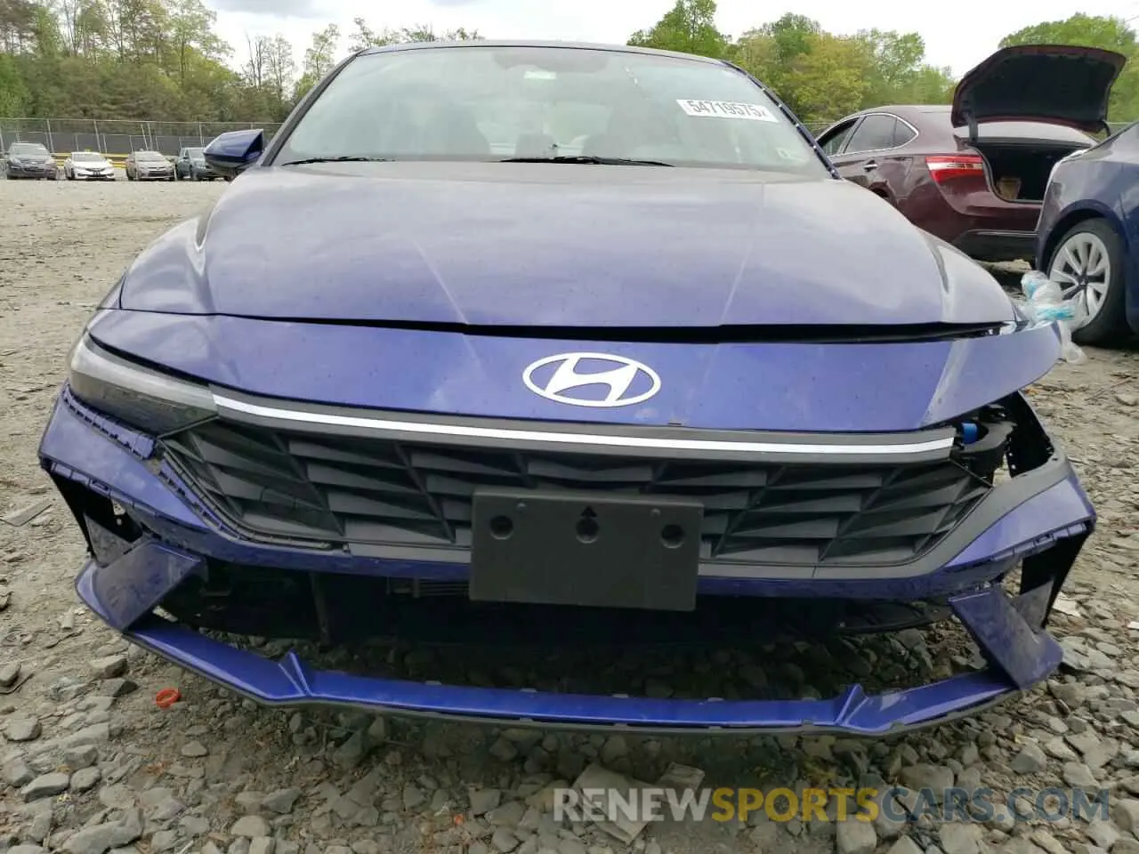 5 fotografías del automóvil dañado KMHLM4DJ9RU110235 HYUNDAI ELANTRA 2024