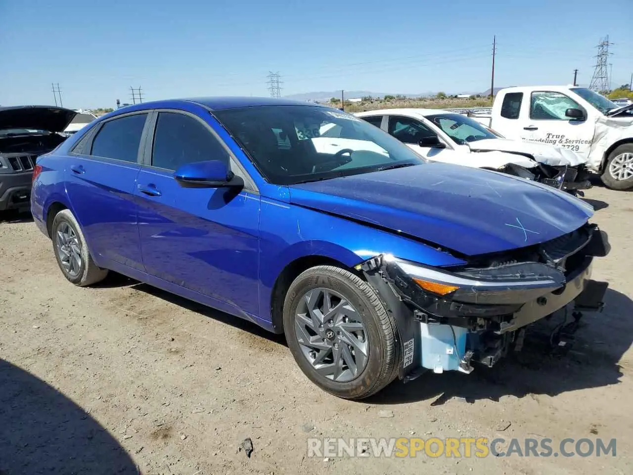 4 fotografías del automóvil dañado KMHLM4DJXRU103794 HYUNDAI ELANTRA 2024