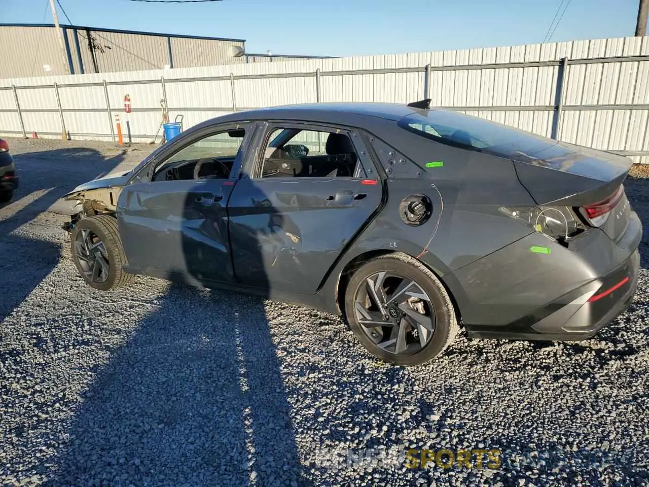 2 fotografías del automóvil dañado KMHLN4DJ1RU096800 HYUNDAI ELANTRA 2024