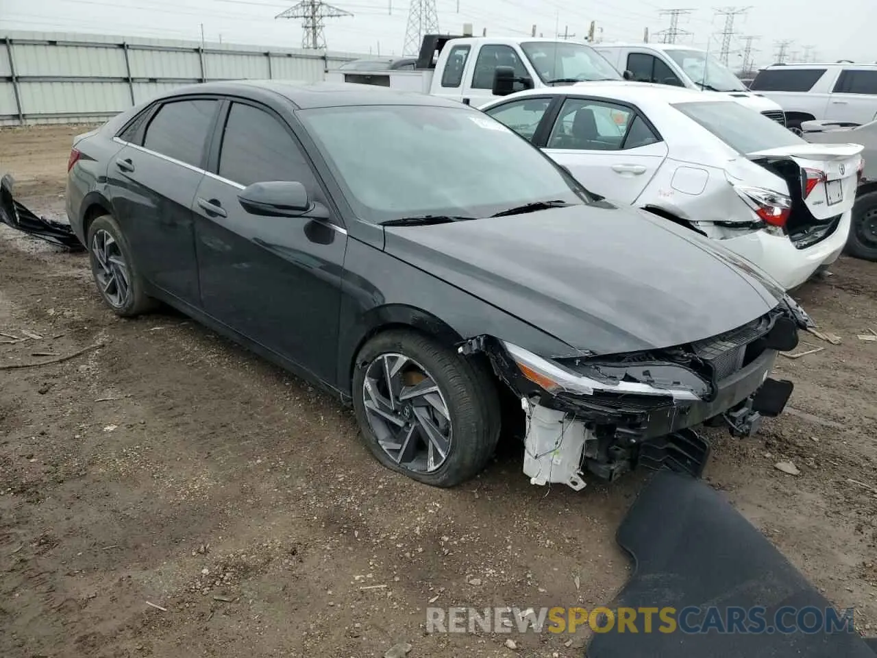 4 fotografías del automóvil dañado KMHLN4DJ1RU106791 HYUNDAI ELANTRA 2024
