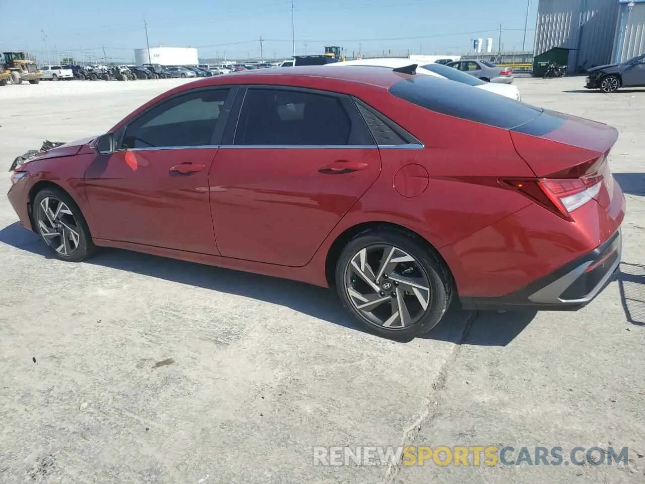 2 fotografías del automóvil dañado KMHLN4DJ7RU094789 HYUNDAI ELANTRA 2024