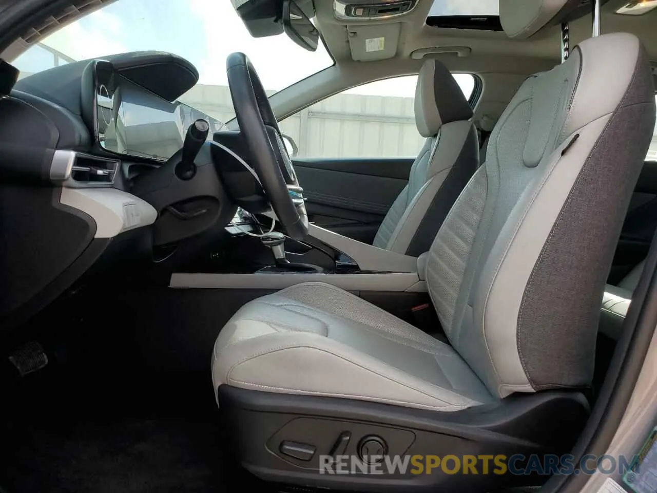 7 fotografías del automóvil dañado KMHLP4DG2RU636122 HYUNDAI ELANTRA 2024