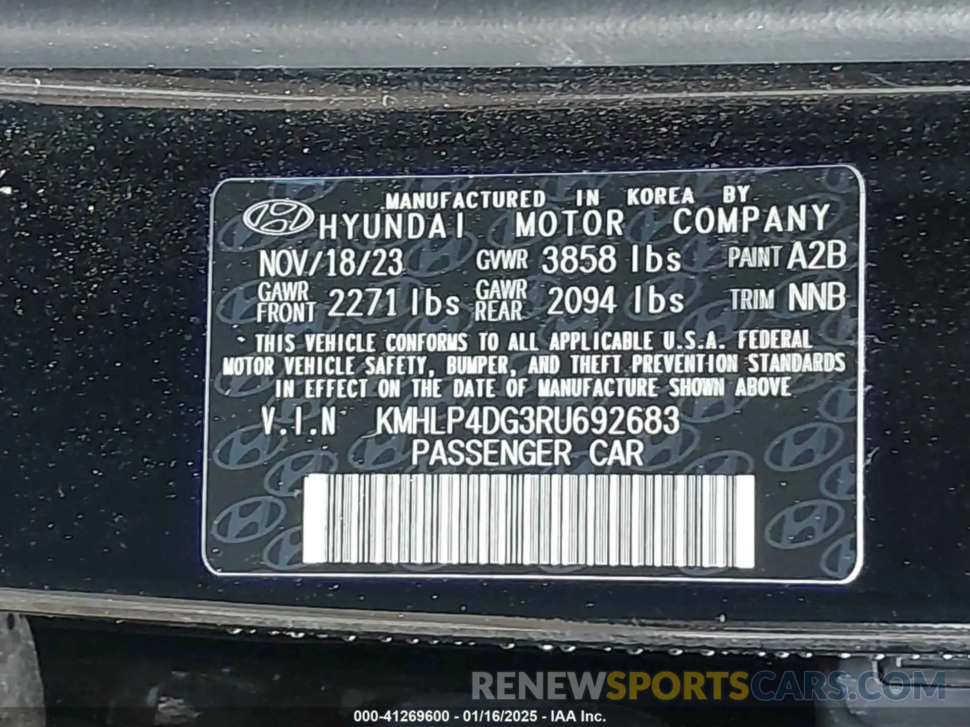 9 fotografías del automóvil dañado KMHLP4DG3RU692683 HYUNDAI ELANTRA 2024