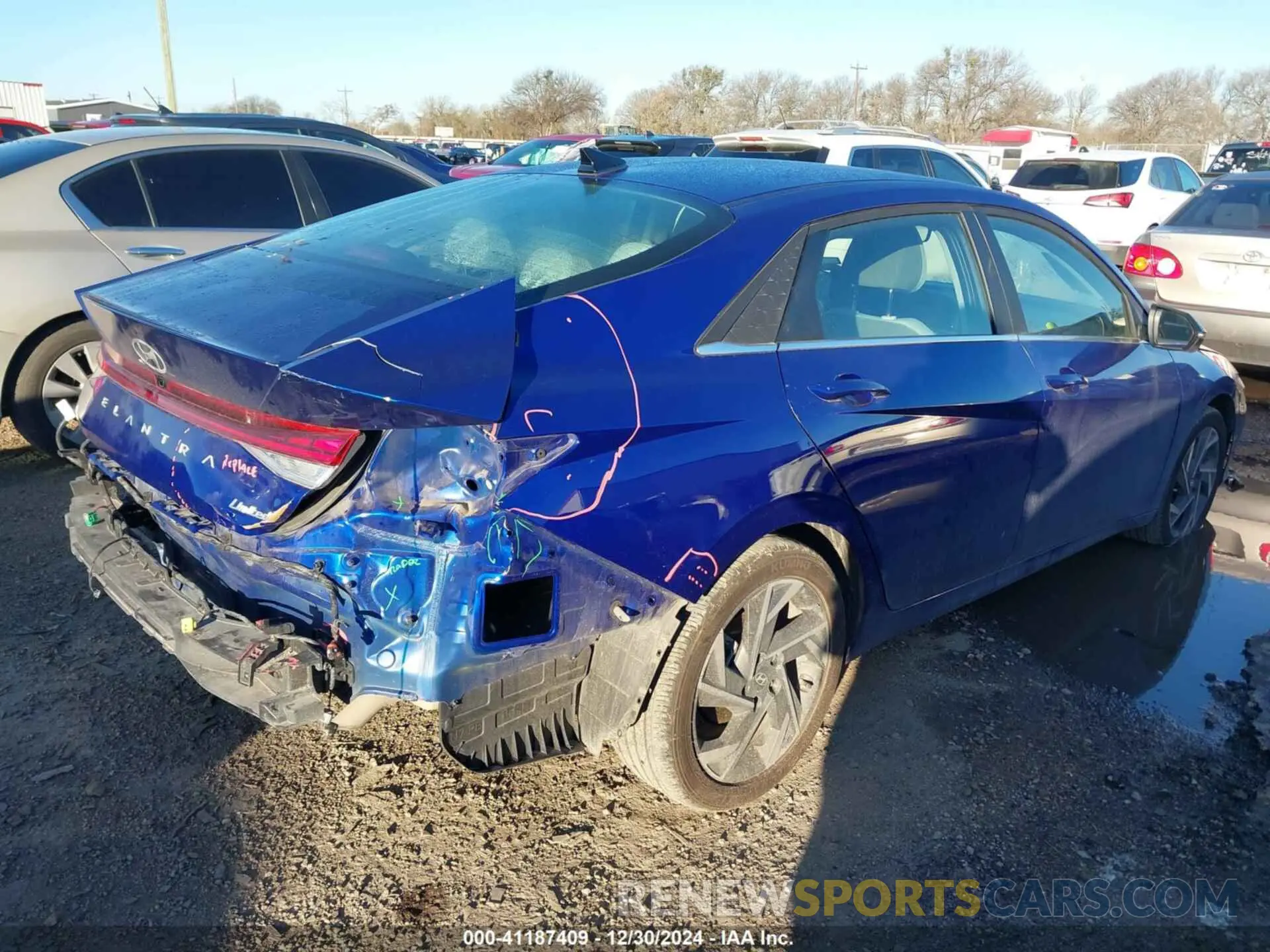 4 fotografías del automóvil dañado KMHLP4DG8RU682294 HYUNDAI ELANTRA 2024
