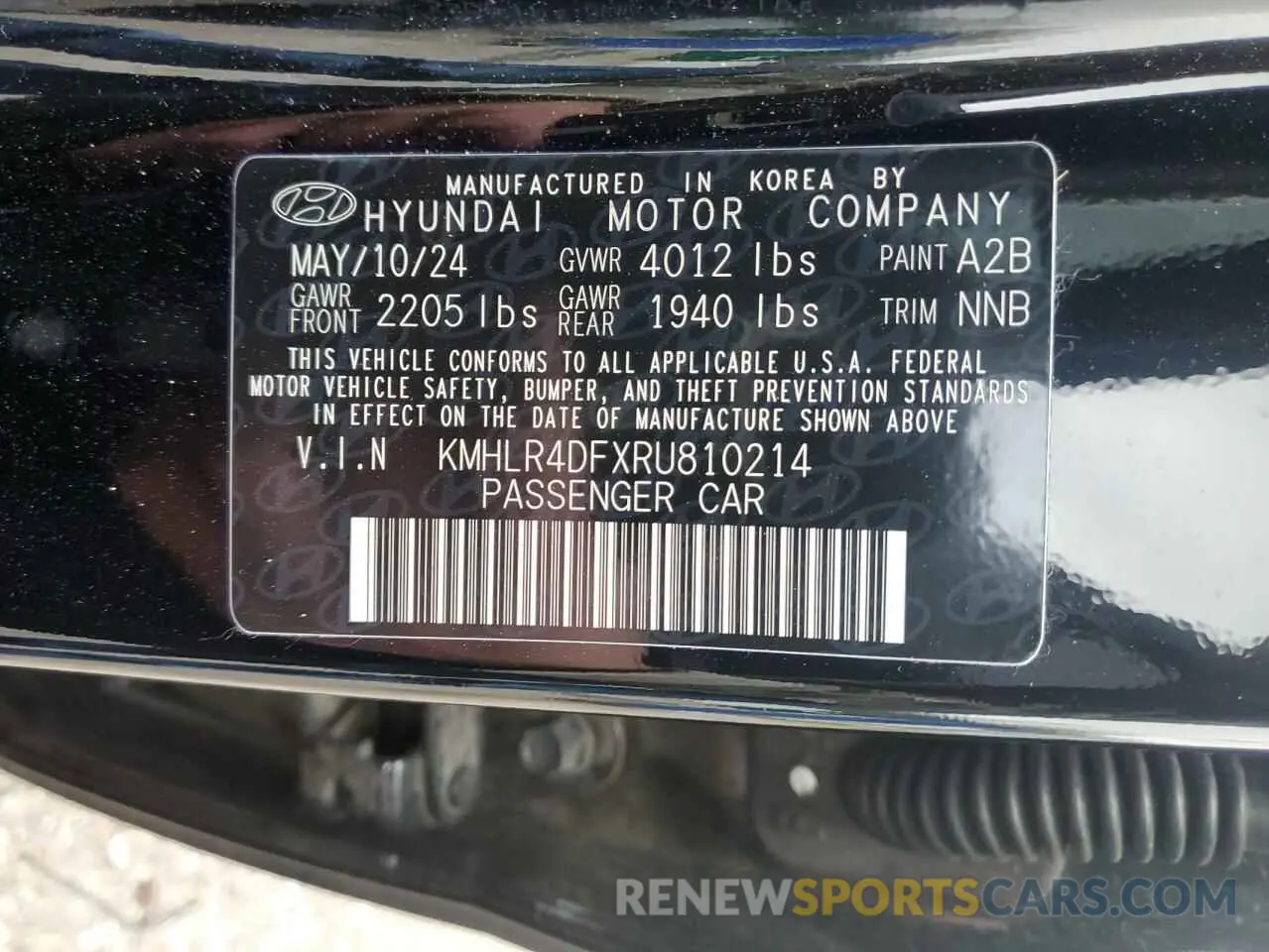 13 fotografías del automóvil dañado KMHLR4DFXRU810214 HYUNDAI ELANTRA 2024