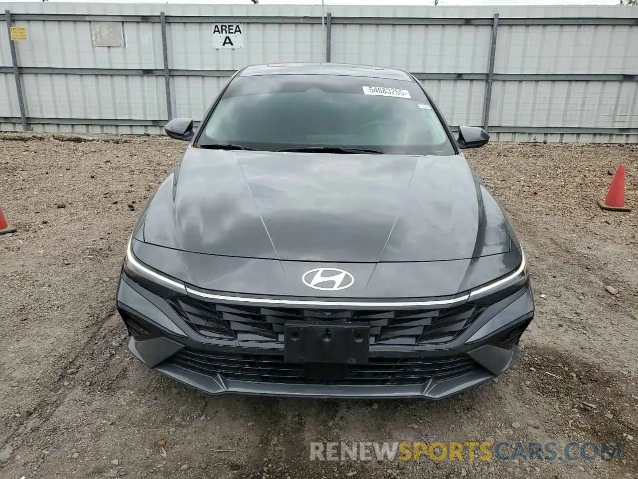 5 fotografías del automóvil dañado KMHLS4DG0RU819100 HYUNDAI ELANTRA 2024