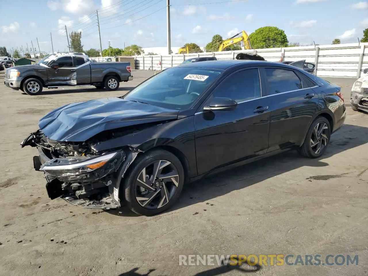 1 fotografías del automóvil dañado KMHLS4DG2RU756503 HYUNDAI ELANTRA 2024