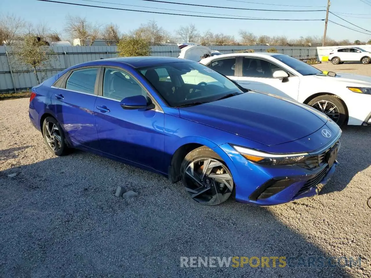 4 fotografías del automóvil dañado KMHLS4DG3RU724420 HYUNDAI ELANTRA 2024