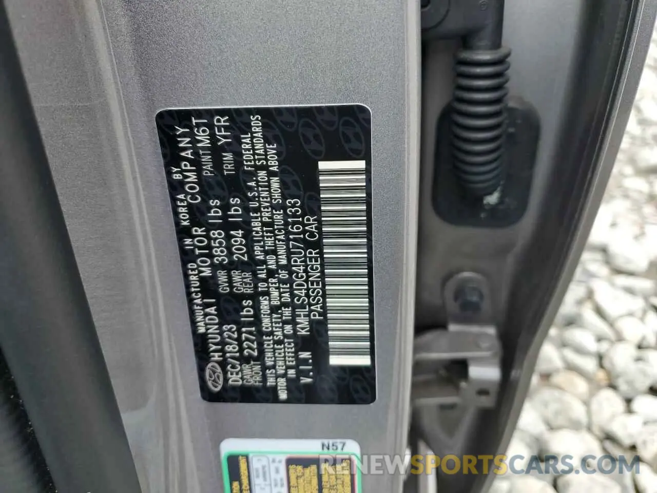 14 fotografías del automóvil dañado KMHLS4DG4RU716133 HYUNDAI ELANTRA 2024