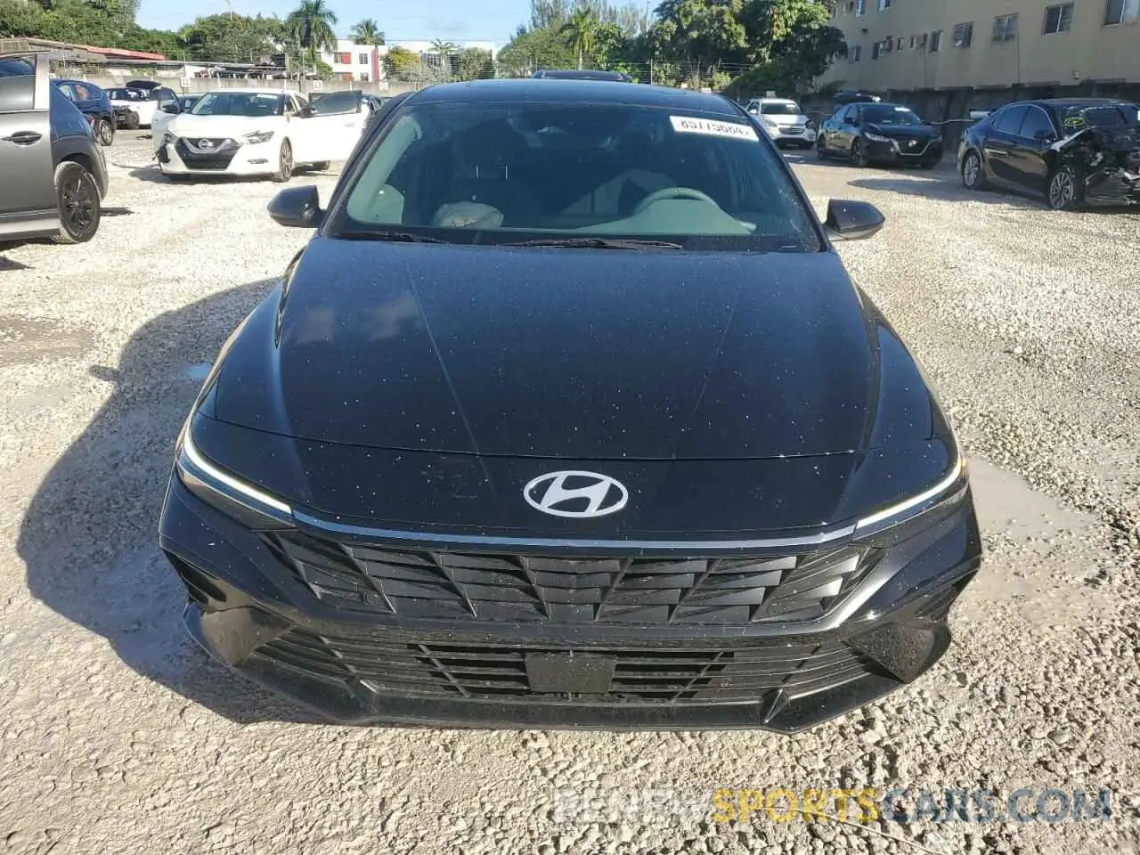 5 fotografías del automóvil dañado KMHLS4DG6RU756598 HYUNDAI ELANTRA 2024