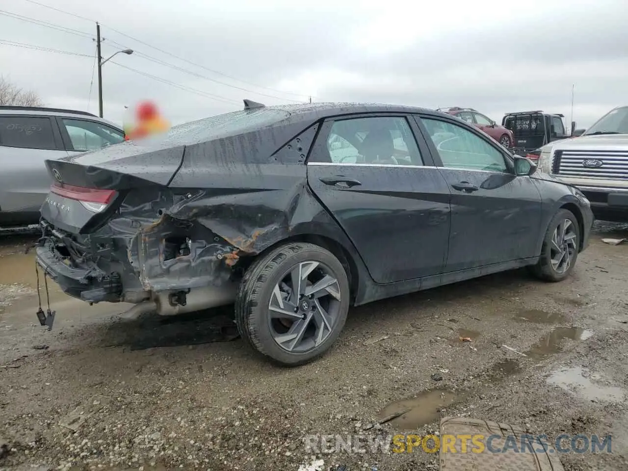 3 fotografías del automóvil dañado KMHLS4DG7RU778853 HYUNDAI ELANTRA 2024