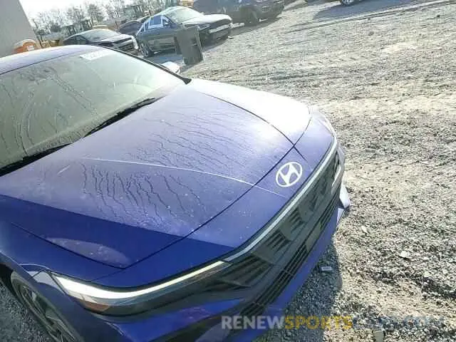 10 fotografías del automóvil dañado KMHLS4DGXRU689763 HYUNDAI ELANTRA 2024