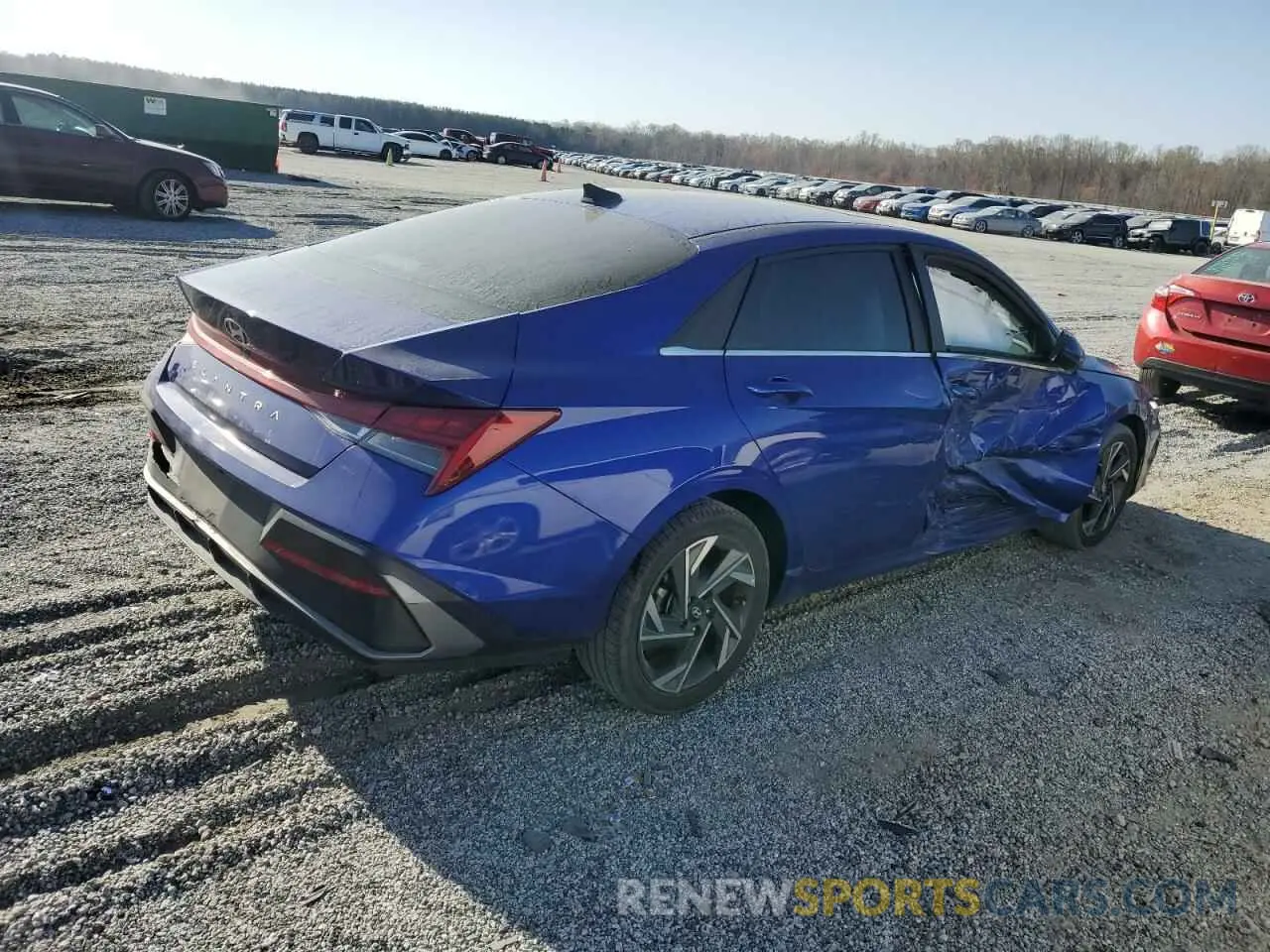 3 fotografías del automóvil dañado KMHLS4DGXRU689763 HYUNDAI ELANTRA 2024
