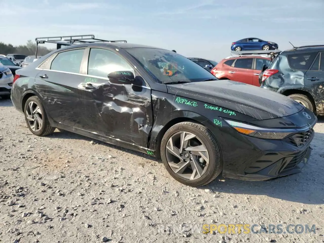 4 fotografías del automóvil dañado KMHLS4DGXRU831030 HYUNDAI ELANTRA 2024