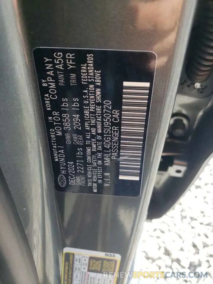 12 fotografías del automóvil dañado KMHLL4DG1SU950720 HYUNDAI ELANTRA 2025